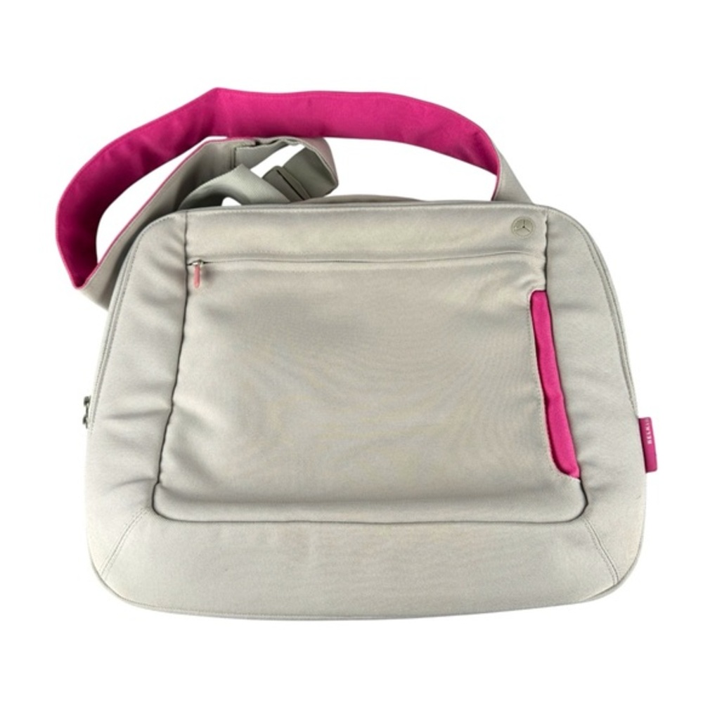 Belkin‎ Laptop Shoulder Bag Messenger Bag Gray Pink Accents Cute Design15